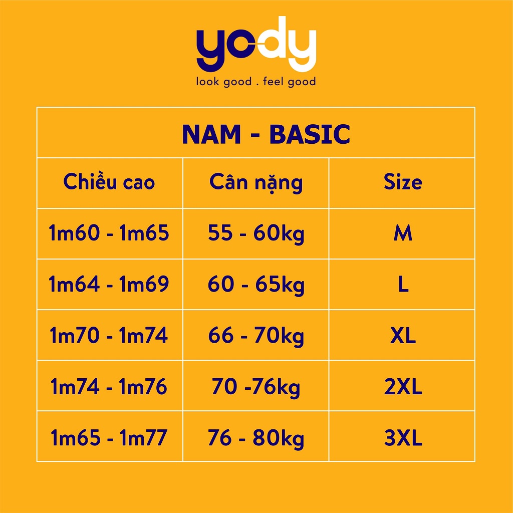 Áo polo nam YODY kẻ ngang dáng basic chất cotton - APM4069