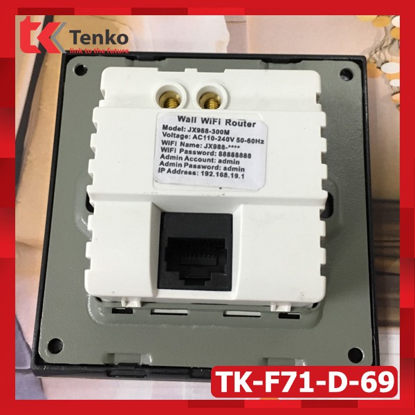 Bộ Thu Phát WIFI Âm Tường Tốc Độ 300Mbps - Mặt Kính Cường Lực Chính Hãng Tenko TK-F71-D-69 Full màu | BigBuy360 - bigbuy360.vn