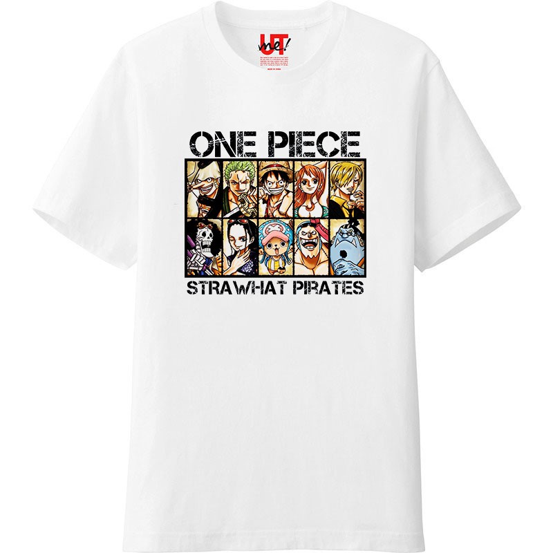 Áo Thun Uniqlo Tay Ngắn Cổ Tròn In Hoạ Tiết One Piece Trẻ Trung Cá Tính