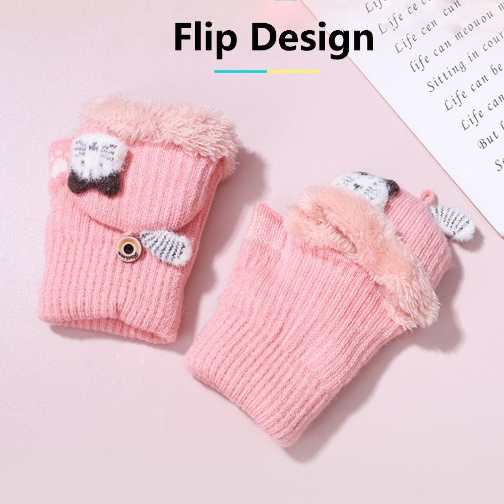 MIHAN1 Vỏ Bọc Găng Tay Lật Thiết Kế Dễ Thương Cho Bé Từ 3-6 Tuổi