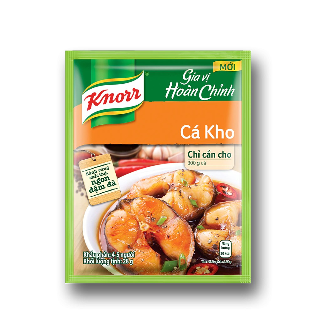 Knorr Gia Vị Gói Các Cỡ (Thịt Kho Tàu, Cá Kho Riềng, Hạt Nêm)
