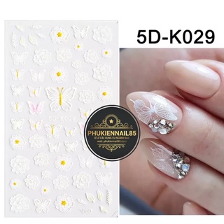 Các mẫu sticker nổi 5d dán móng tay