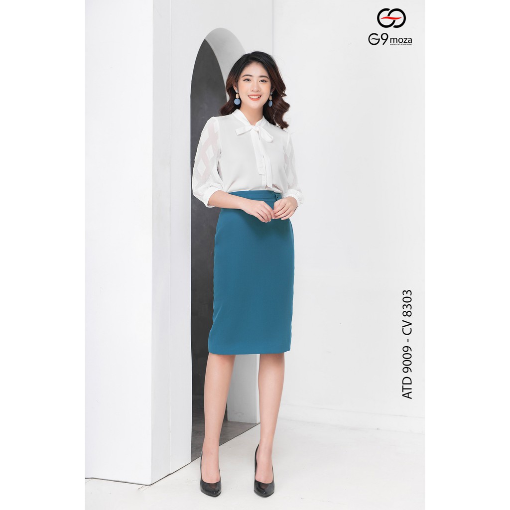 Áo sơ mi tay lỡ 9009 G9moza với chất liệu Cát phối tay voan