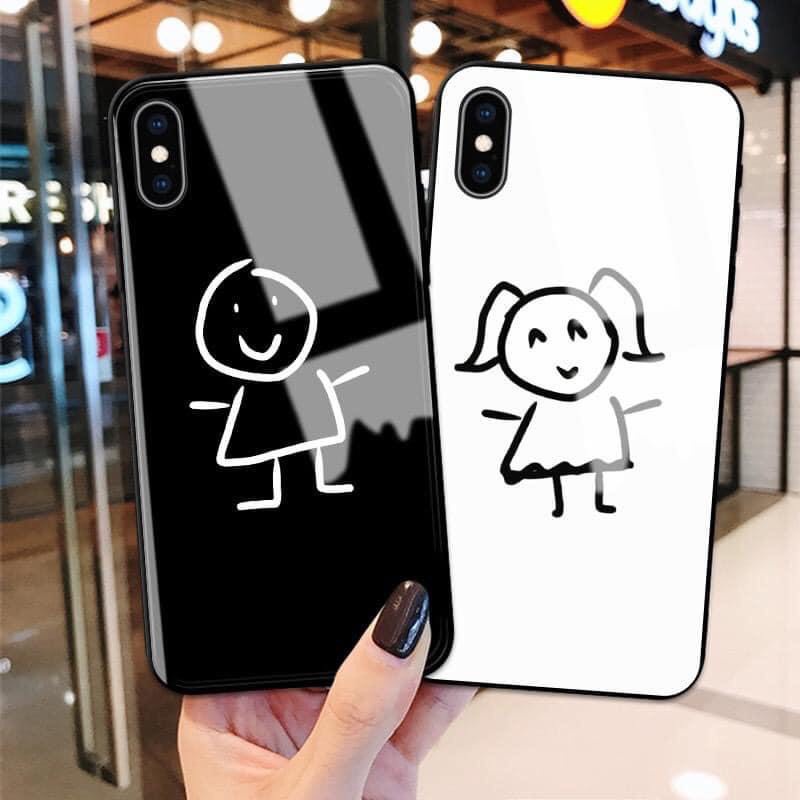 Ốp lưng iphone kính cặp đôi ngộ nghĩnh case 14 14plus 13 pro max 12 promax 11 mini 6 6s 7 8 plus x xr xs
