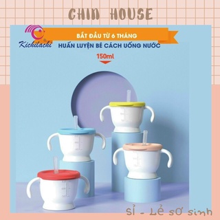 [Ảnh thật] CỐC TẬP UỐNG NƯỚC 3 GIAI ĐOẠN KICHI CHO BÉ