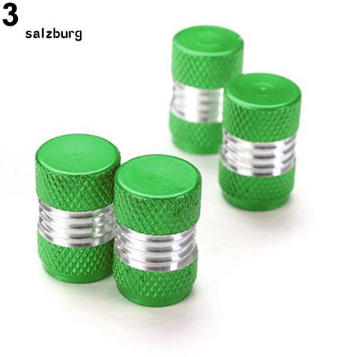 Set 4 nắp đậy van bánh xe hơi bằng hợp kim nhôm siêu sáng