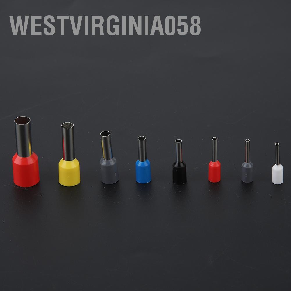 Westvirginia058 1200 cái / bộ Dây Đồng uốn Kết nối Thiết bị đầu cuối ép lạnh cách điện Đầu Pin