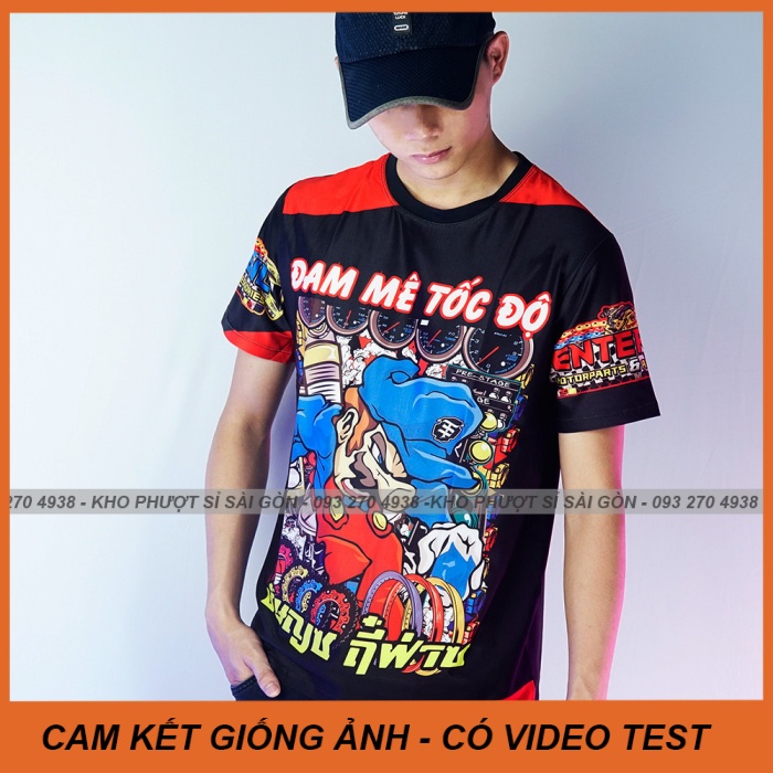 Kho Sỉ SG - Áo thun đua xe in hình Chibi 3D Đam mê tốc độ Racing - Áo thun nam tem xe Uma Racing