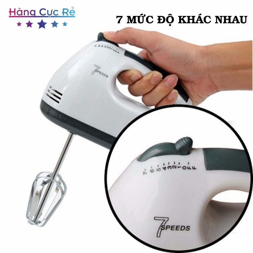 Máy đánh trứng cầm tay mini 7 tốc độ công suất 180W, trộn bột đánh kem Scarlett - Shop Hàng Cực Rẻ