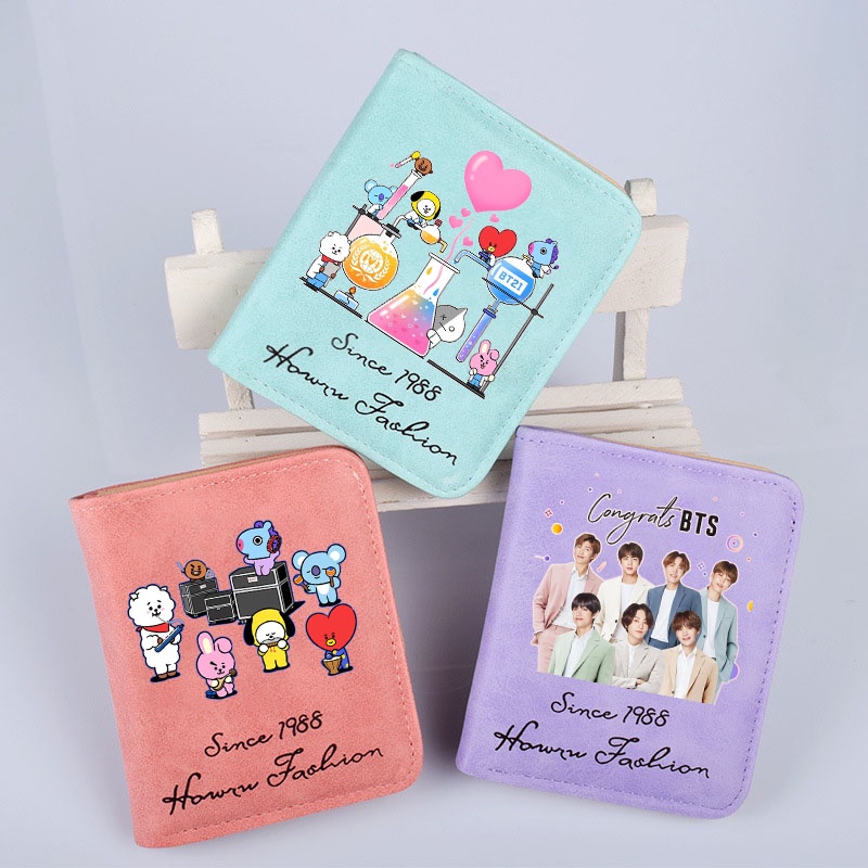 Ví Đựng Tiền Xu In Hình bt21 Dễ Thương