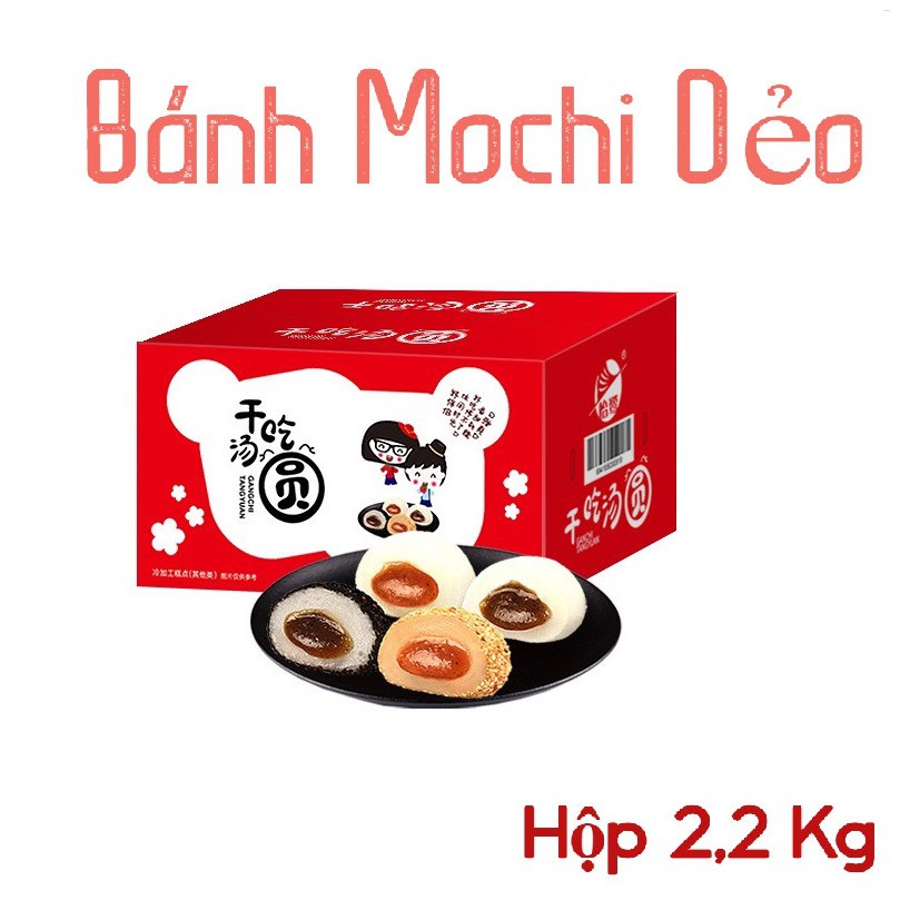 HỘP 2,2 KG BÁNH MOCHI DẺO BAO VỪNG ĐÀI LOAN HIỆU HAI CÔ GÁI[GIÁ GỐC TỔNG KHO]