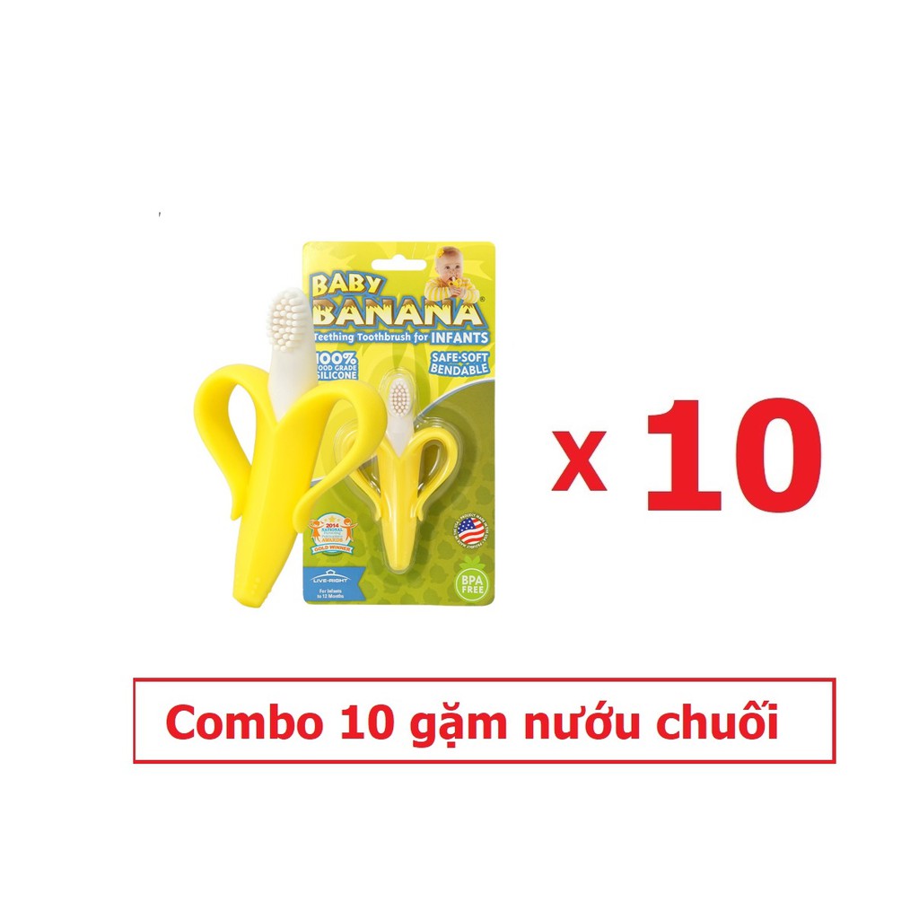 Combo sỉ 10 gặm nướu chuối Mỹ