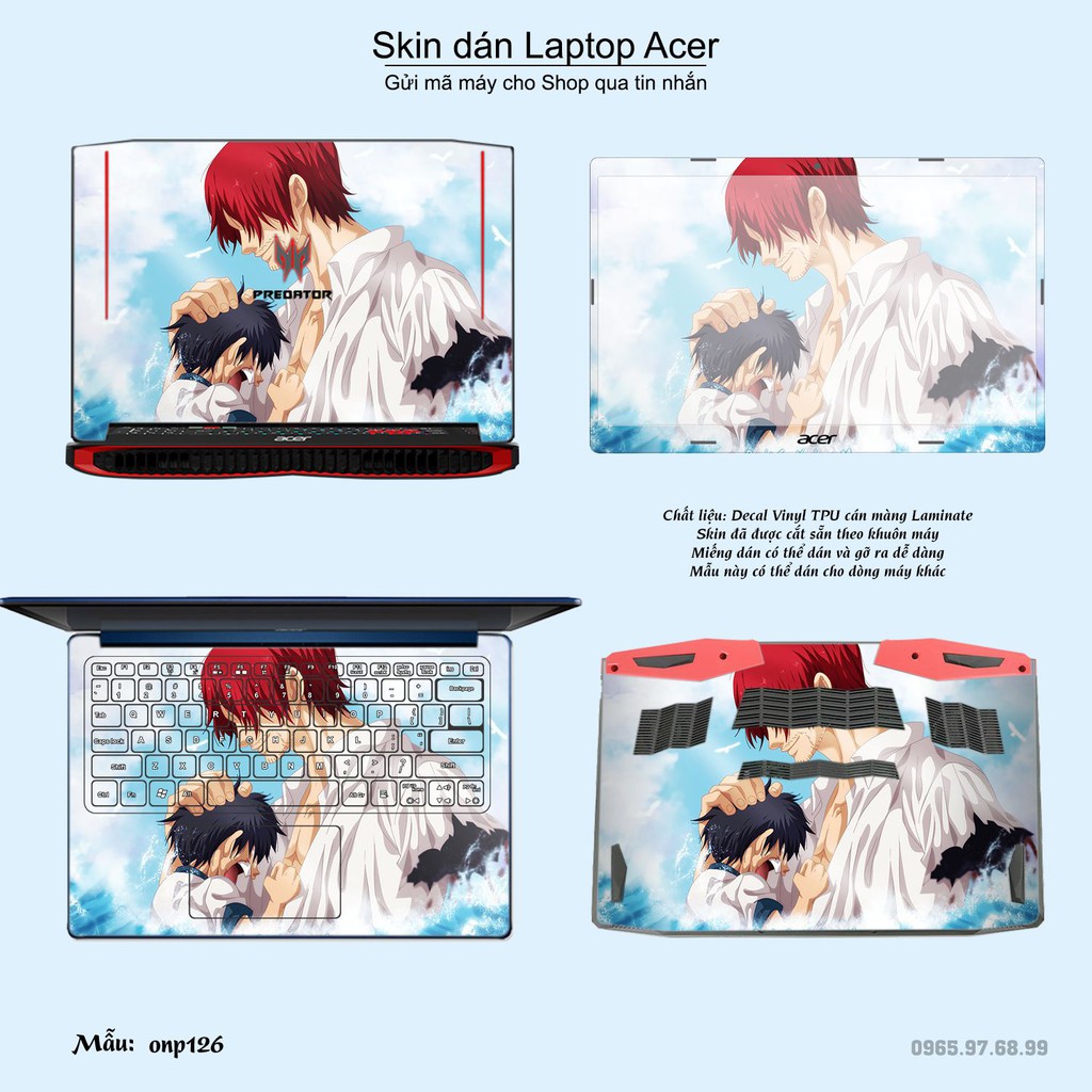 Skin dán Laptop Acer in hình One Piece _nhiều mẫu 14 (inbox mã máy cho Shop)