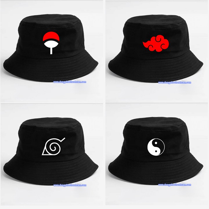 nón bucket Naruto, mũ tai bèo anime Uchiha, Uzumaki, Hyuga, Akatsuki ...