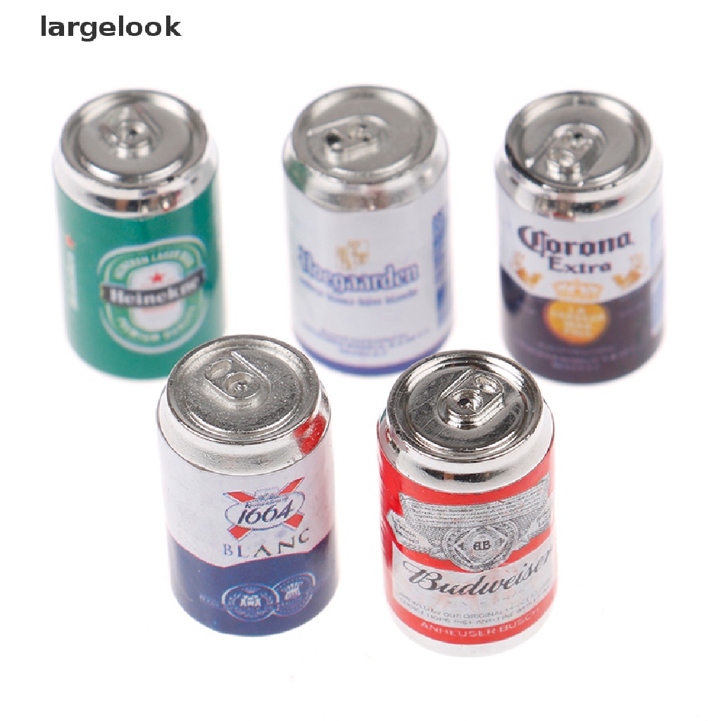 Set 5 Lon Soda Mini Tỉ Lệ 1 / 6 Cho Nhà Búp Bê 1 / 12 ♨Nóng Bỏng