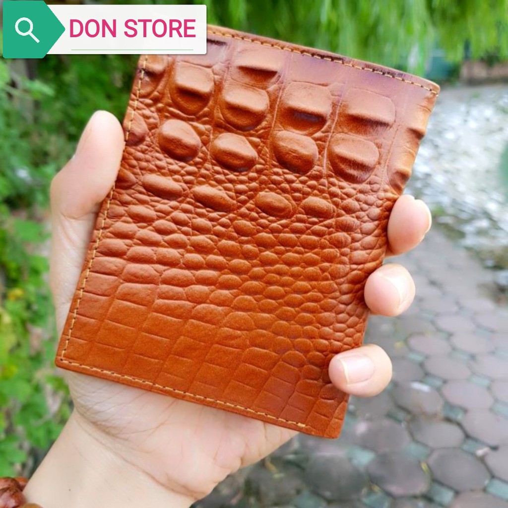 Ví Da Nam Da Bò Thật 100% Vân Cá Sấu Sản Phẩm Cao Cấp Mã VCS39 (BH 12 Tháng)