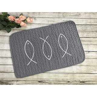 Thảm chùi chân xuất Hàn Quốc - thảm  3 con cá