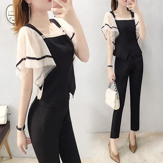 Set quần và áo cổ vuông tay voan cánh tiên - BOBEO041