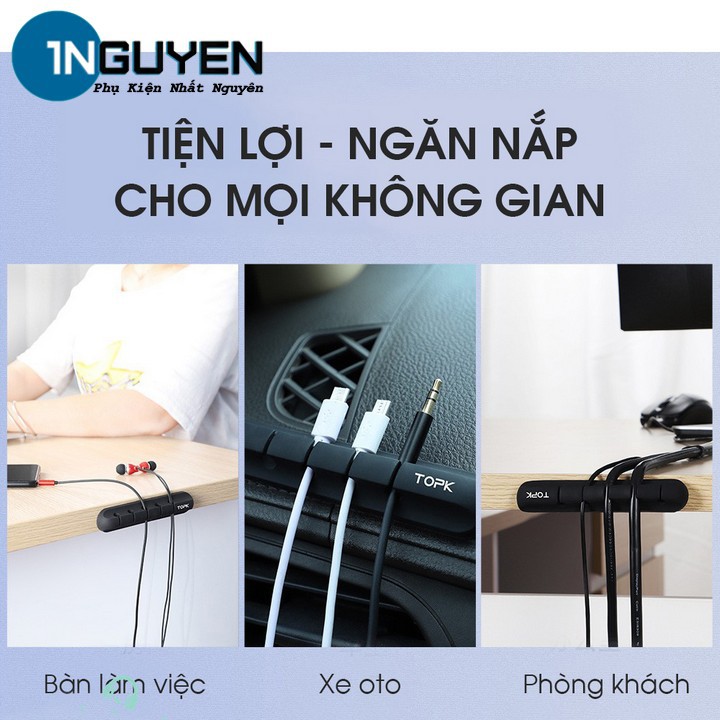 Kẹp cố định dây cáp TOPK ngăn nắp tiện dụng