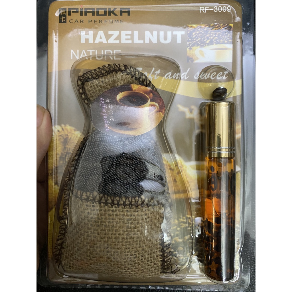 Túi thơm treo xe, túi cà phê khử mùi ô tô tặng kèm tinh dầu cà phê khử mùi xe hơi