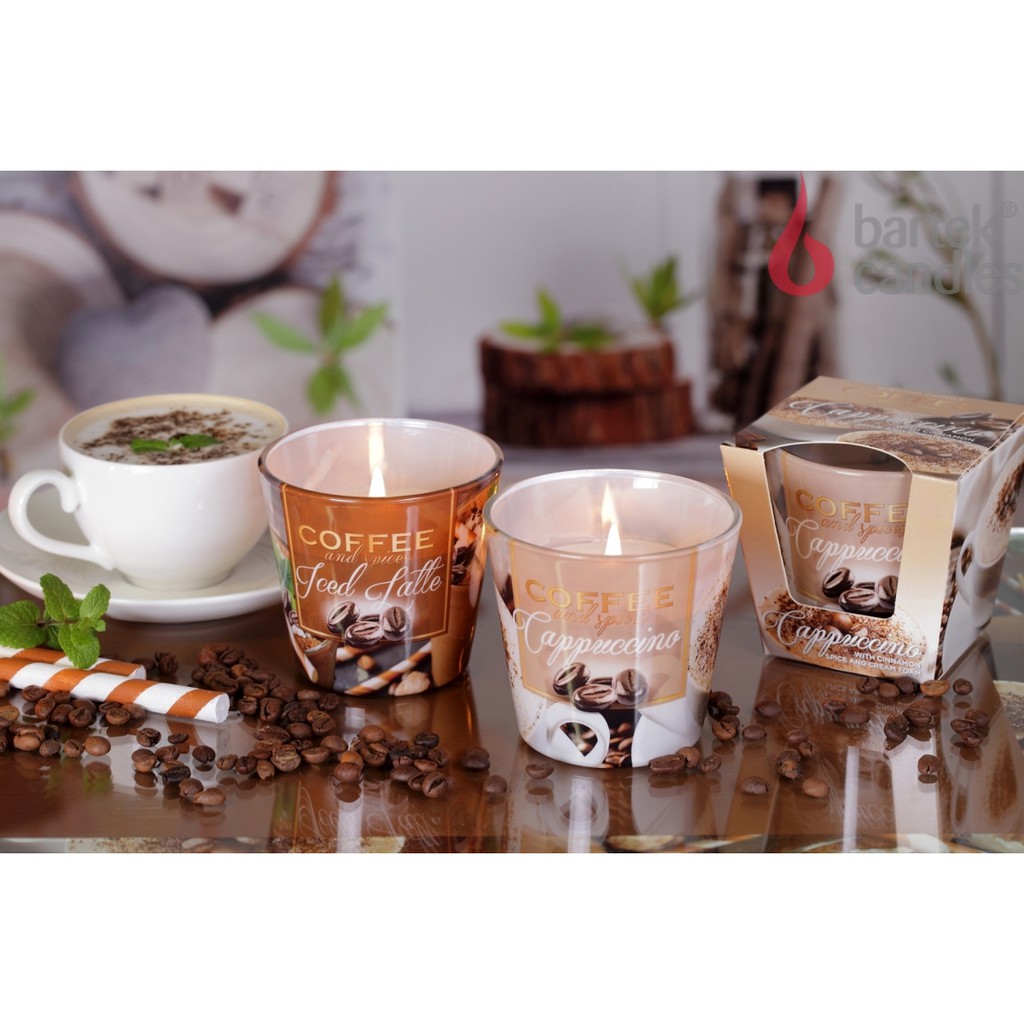 Ly nến thơm Bartek Candles BAT5192 Coffee & Spices 115g (Hương cà phê cappucino)