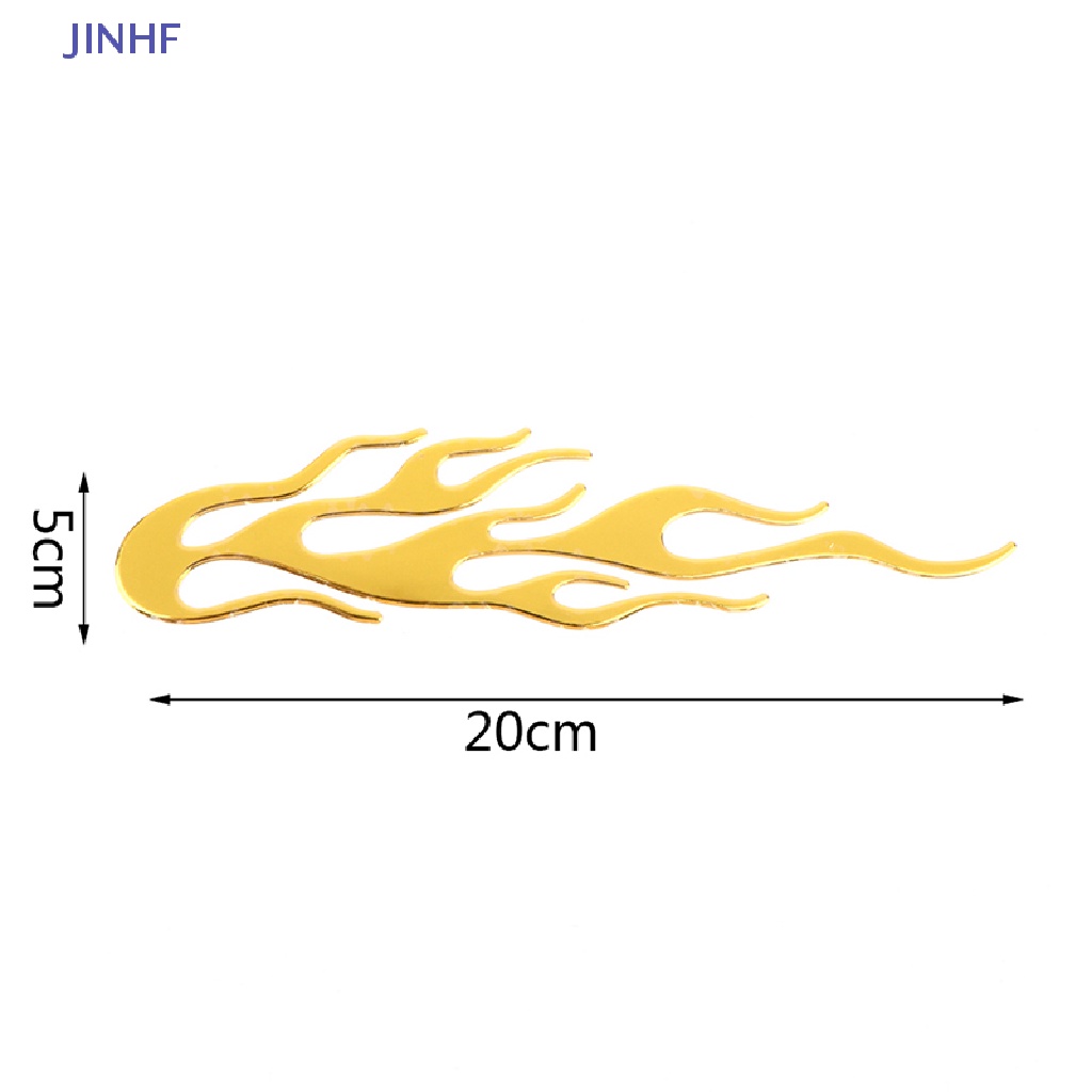 Sticker Vinyl Phản Quang 20 * 4CM Hình Ngọn Lửa 3d Trang Trí Xe Hơi Xe Máy JINHF