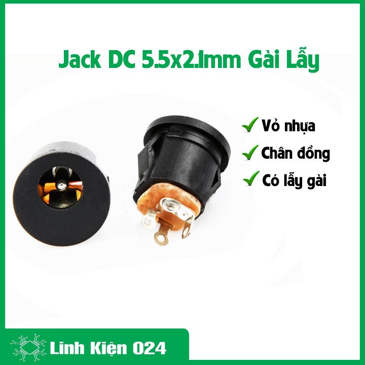 Jack DC 5.5x2.1mm Gài Lẫy