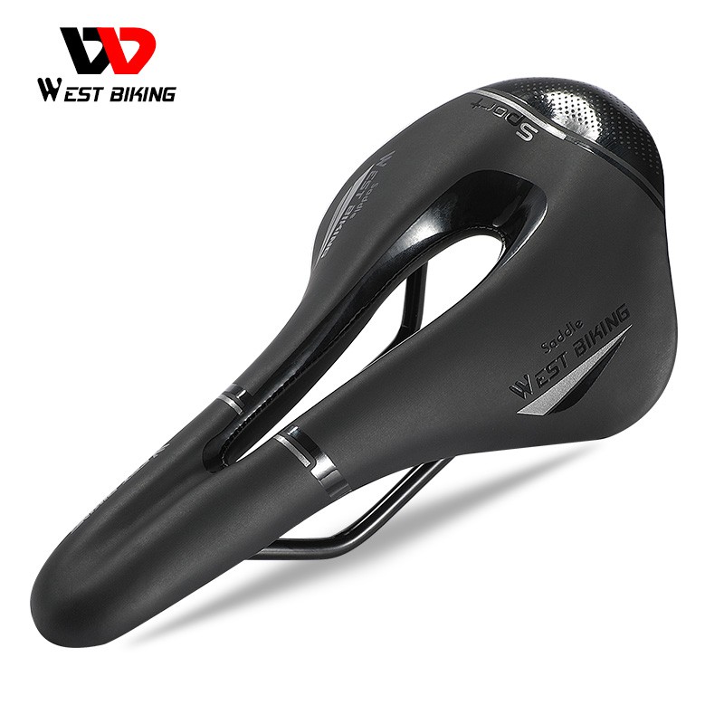 Yên xe WEST BIKING chất liệu siêu nhẹ chống trượt thiết kế khoét lỗ cho xe đạp địa hình