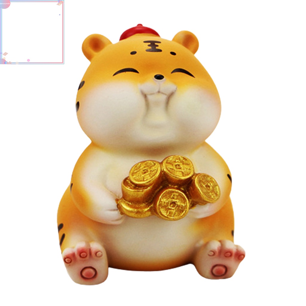 Bức tượng hổ điêu khắc nhỏ xinh để bàn trang trí đẹp mắt