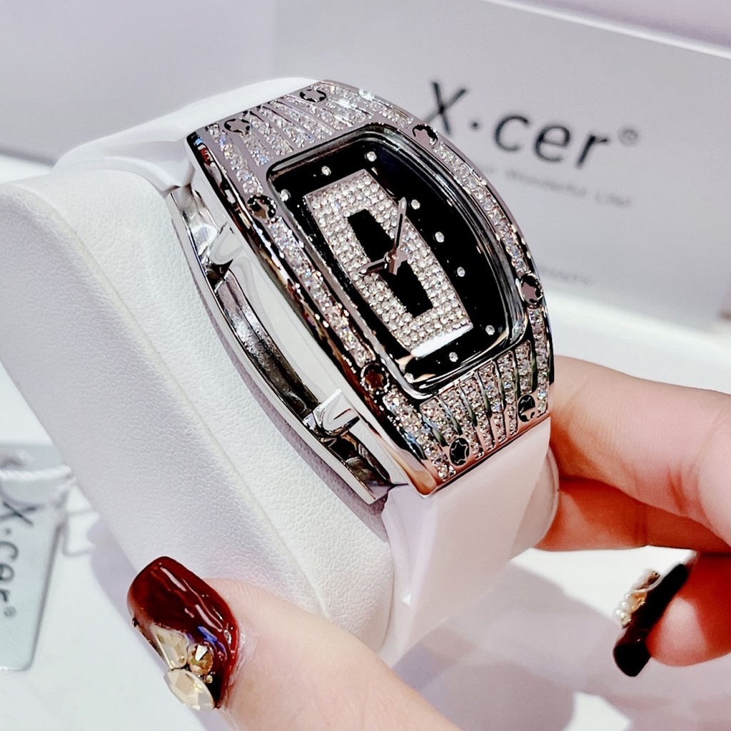 Đồng Hồ Xcer Nữ Silicon Trắng Silver 36mm B0610 Chính Hãng