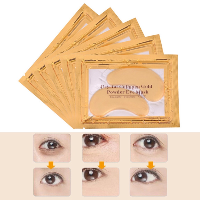 Hot Sale Eye Mask Gold Crystal collagen Eye Masks Anti-Puffiness Dark Circles Anti Aging Moisturizing Eye Face Skin Care Products fortunely.vn