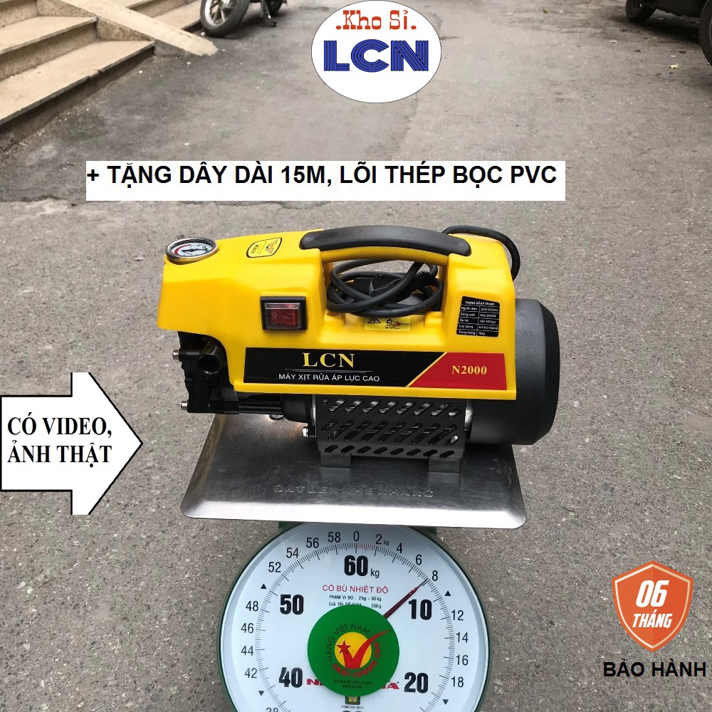 Máy Rửa Xe Áp Lực Cao LCN BH6T.100 % Dây Đồng Chính Hãng. [Chuyên sỉ] Máy Bơm Rửa Xe Hàng Loại 1 SG