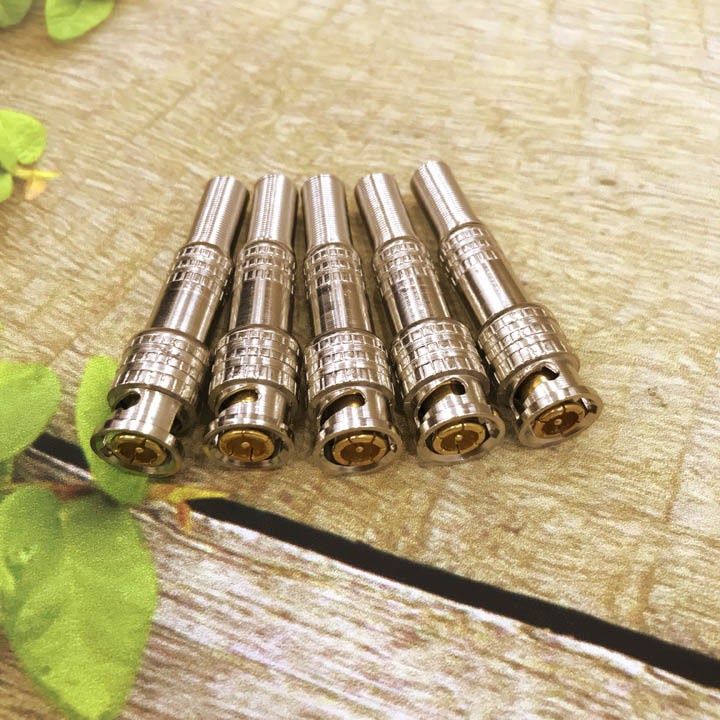 Combo 10 Jack BNC lò xo vặn vít, BNC F5 loại tốt chuyên dụng cho camera Analog dây cáp đồng trục RG59