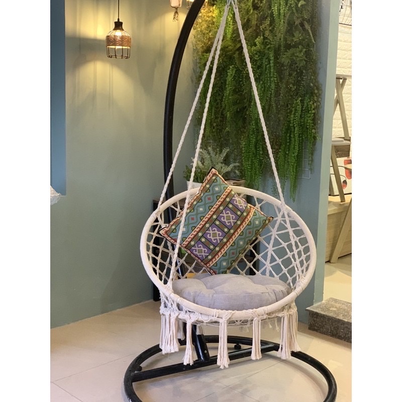 𝑯𝒂̀𝒏𝒈 𝒄𝒐́ 𝒔𝒂̆̃𝒏 - Võng treo đan Macrame size người lớn 80cm hàng đan xuất khẩu