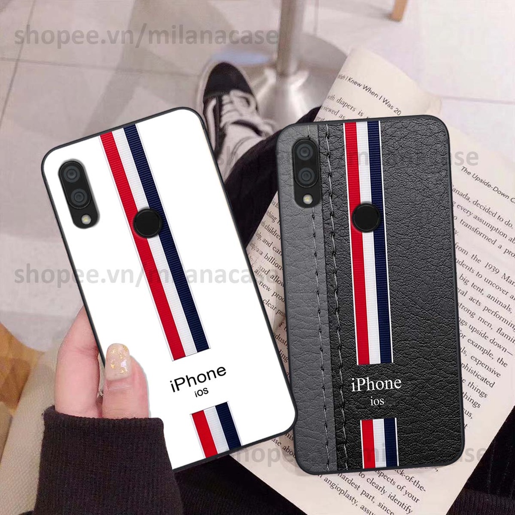 Ốp Xiaomi Redmi 7 in giả da phong cách thể thao, cá tính, thời trang