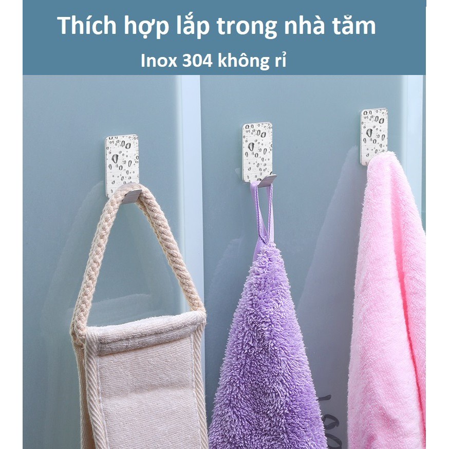 Móc Inox - Kingler, Nhỏ Gọn Với Miếng Dán Tường Chắc Chắn, Treo Đồ Đa Năng, Tiện Dụng Trong Khu Bếp Và Nhà Tắm. 2002