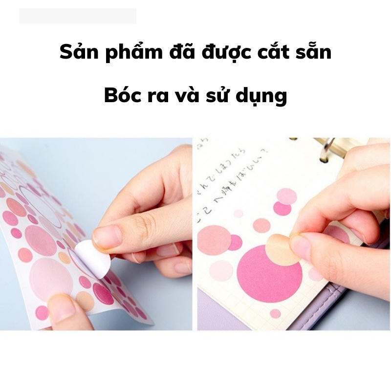 Sticker Nhãn Dán Phong Cách Hàn Quốc Basic Nhiều Mẫu Trang Trí Làm Đồ Handmade