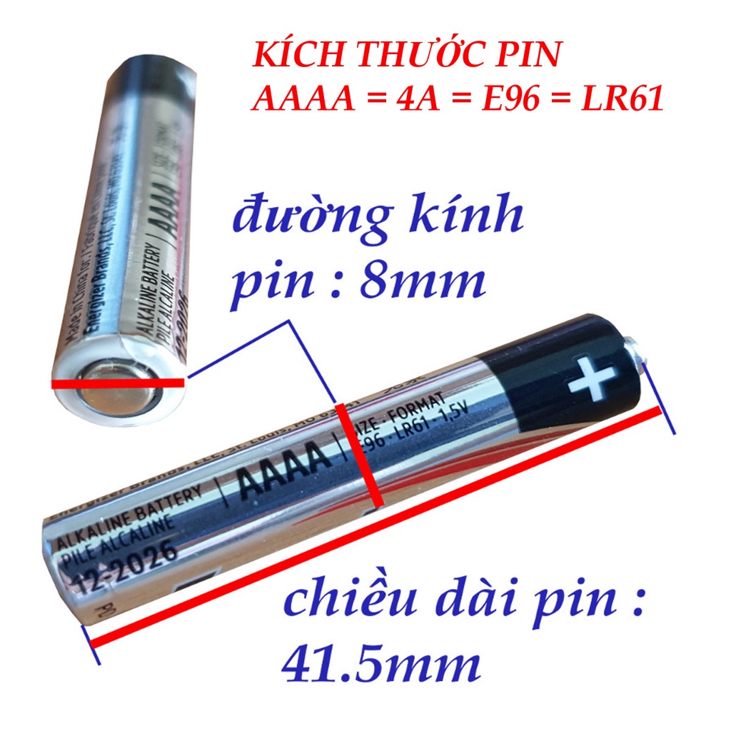 2 viên pin Energizer 4A (AAAA) 1.5V E96 25A LR8D425 LR61 MN2500