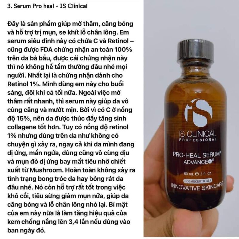 𝐒𝐞𝐫𝐮𝐦 sáng da IS CLINICAL PROHEAL