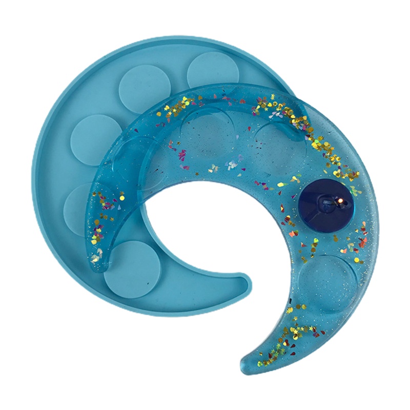 Khuôn Silicone 5 Lỗ Làm Nến Hình Mặt Trăng Trang Trí DIY