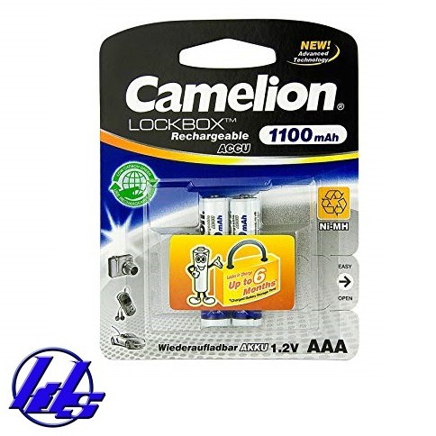 Combo bộ sạc pin AA, AAA Camelion BC-1010B kèm 4 pin sạc AAA 1100mAh Lockbox