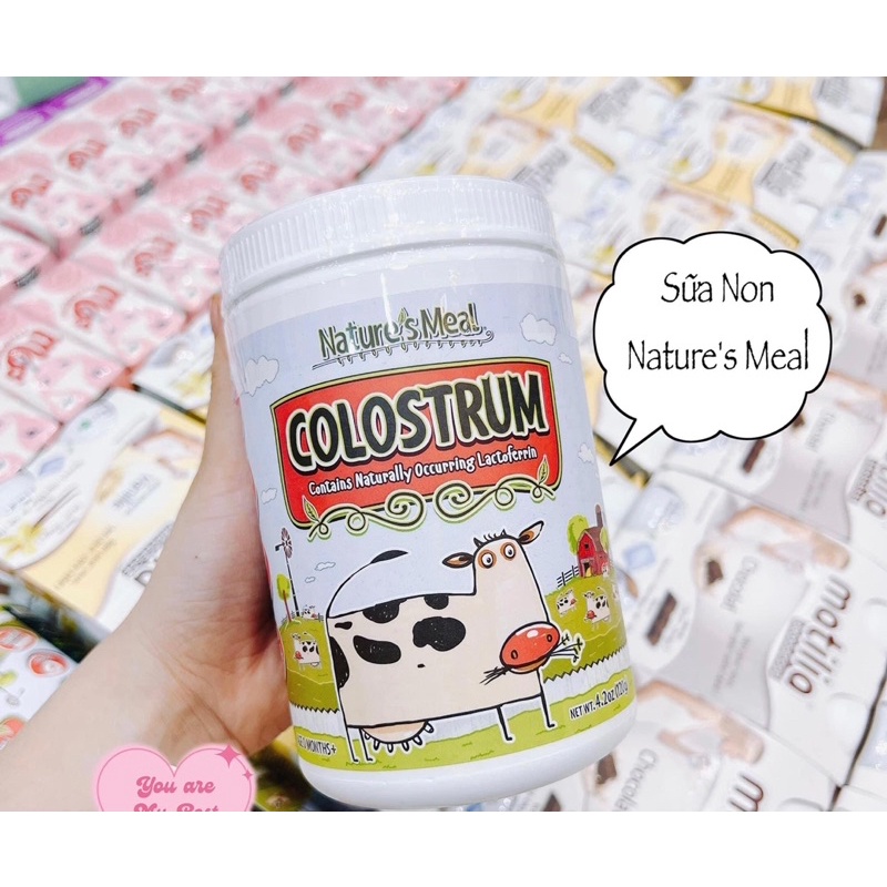 Sữa non Colostrum + Lactoferrin Nature’s Meal USA hộp 120g cho bé từ sơ sinh