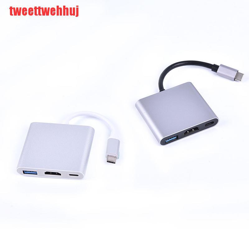 Cáp Chuyển Đổi 3 Trong 1 Type C Usb 3.1 Sang Usb-C 3.0 Hdmi Cho Android Macbook Samsung