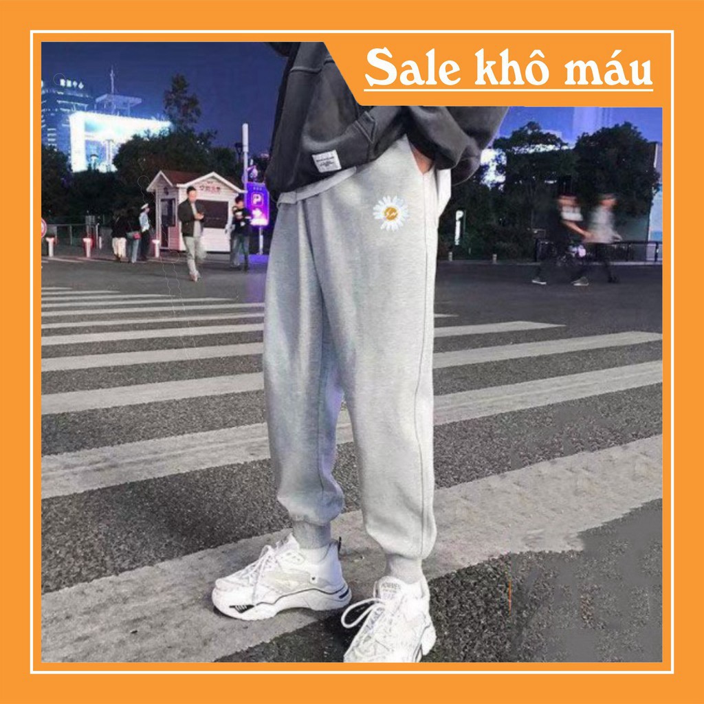 Quần Jogger hoa cúc unisex phong cách Hàn Quốc siêu hot-SP2