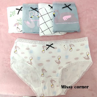 [FREESHIP] SET 5 Quần lót - Quần chip nữ-  Hình Hạc, Chất liệu Cotton Co giãn, Thoáng mát fullbox ML01
