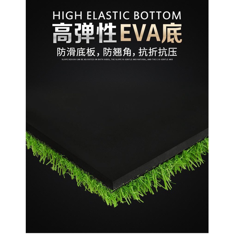 Thảm tập Swing Golf 1m x 1m cỏ dài Long Grass DJD029 chính hãng PGM Hitting Mat cao cấp (tặng kèm tee golf cao su )