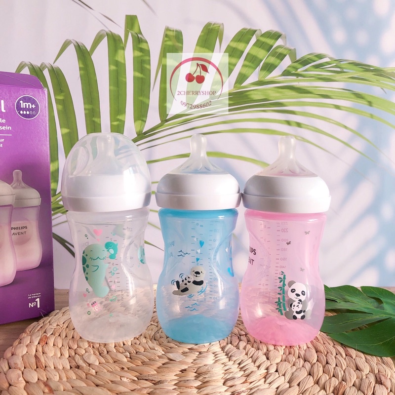 [Mẫu Mới] Bình sữa Philips Avent hoạ tiết 260ml (Hàng Mỹ)