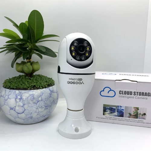 Camera Yoosee bóng đèn thế hệ mới 8L-3.0MP - xoay 360 độ, xem đêm có màu, mẫu mới 2022, bảo hành 12 tháng