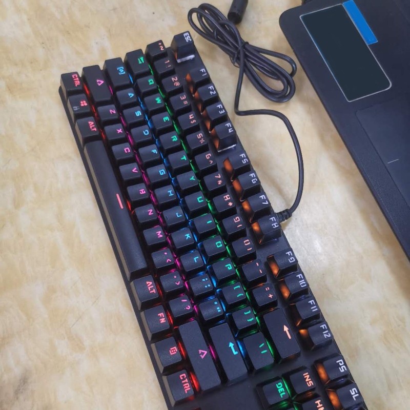 Bàn Phím Cơ Gaming Có Dây 87 Phím Có Đèn Nền Rgb