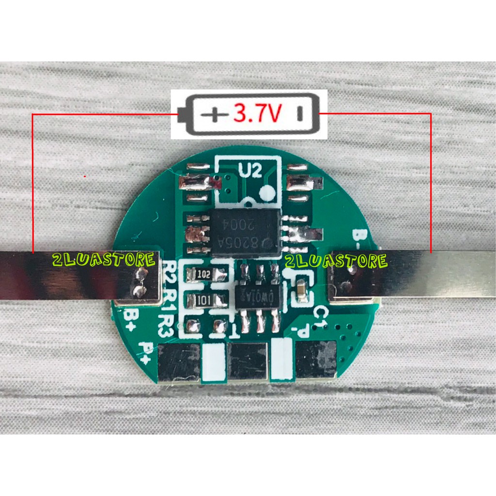 Mạch sạc tròn và bảo vệ pin 1S 3.7V 3A hàn kẽm sẵn